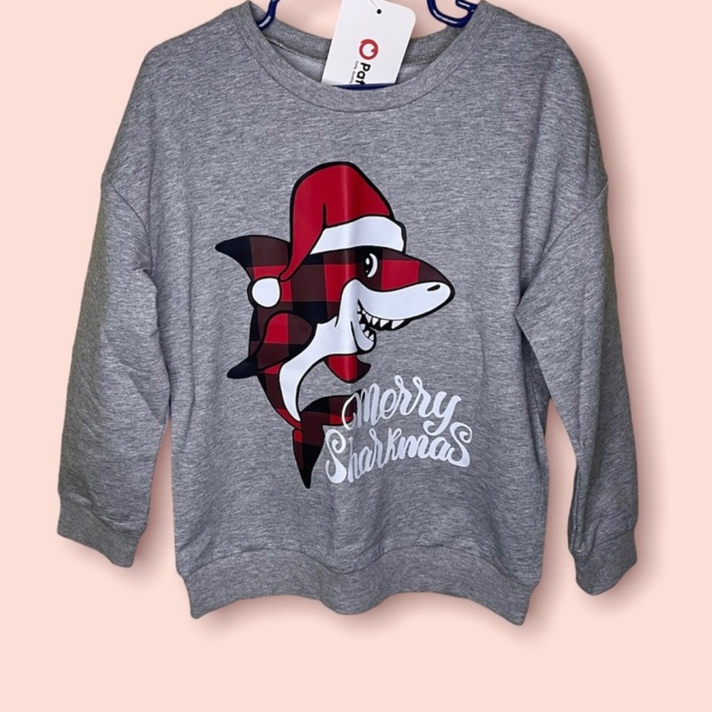 NWT Boys Merry Sharkmas 6-7y